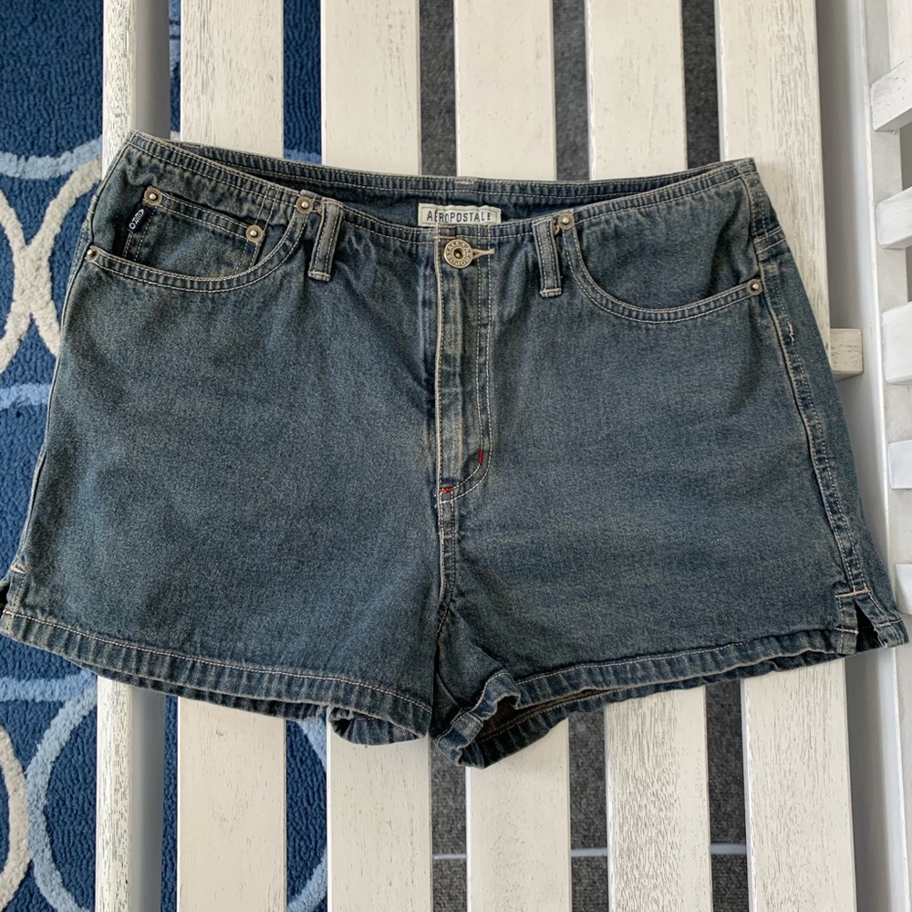 Aeropostale Hi Rise denim shorts 8